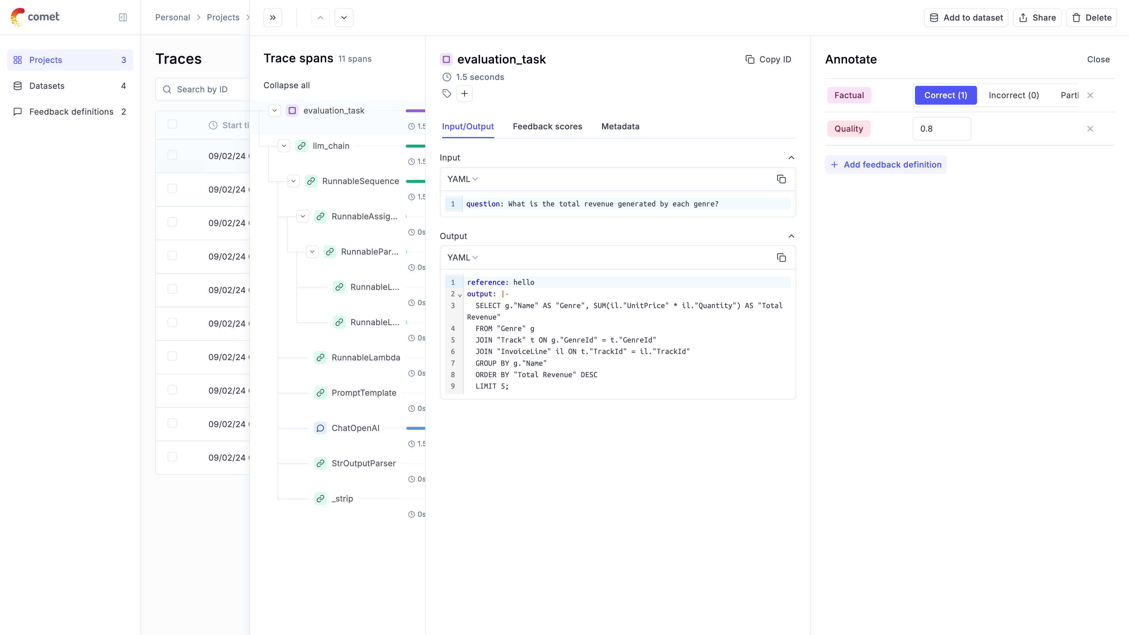 Annotate Traces