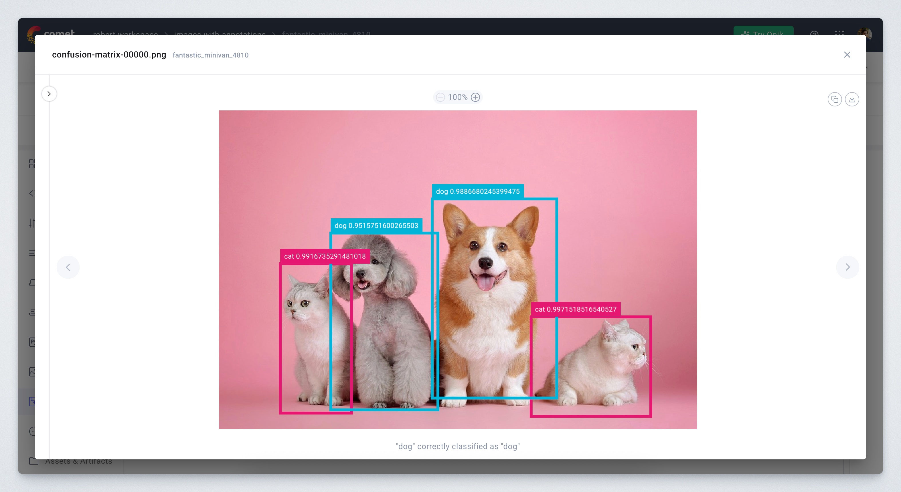 Confusion matrix with annotations