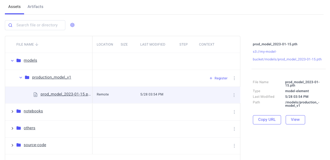 Example Logged Remote Assets